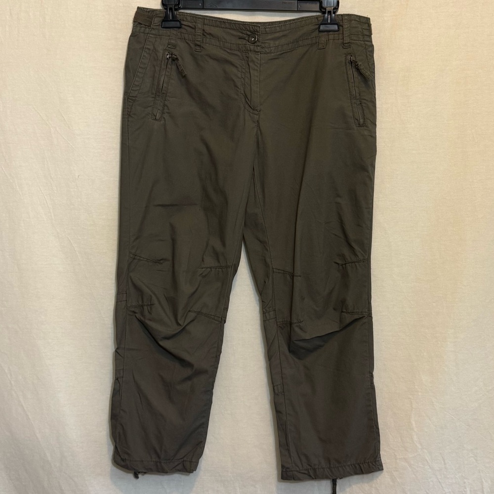 B-109 Dalia Collection Brown‎ casual 100% Cotton Capris Pants Size 6P